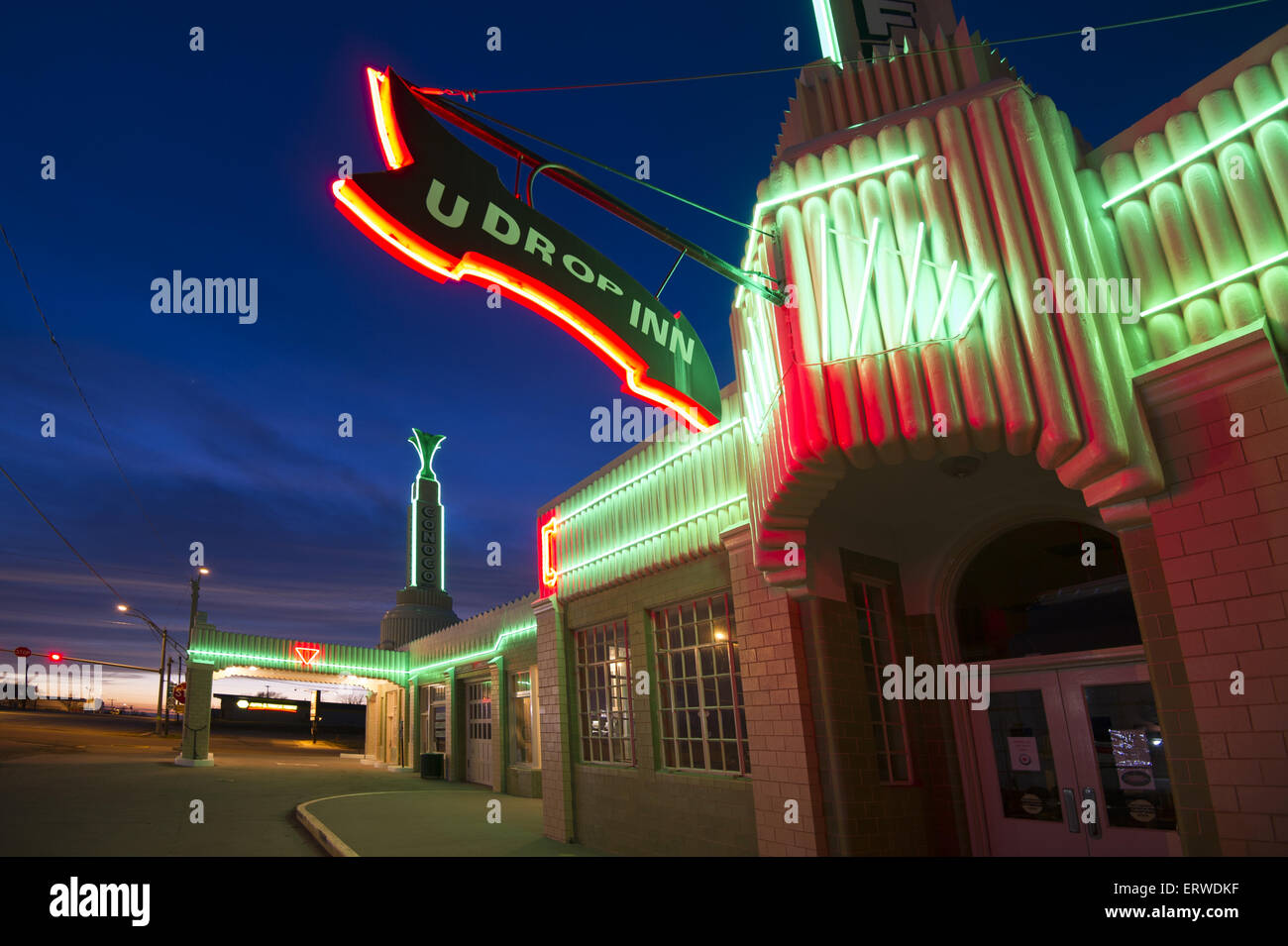 The famed Conoco Tower gas station and UDropInn on historic Route 66
