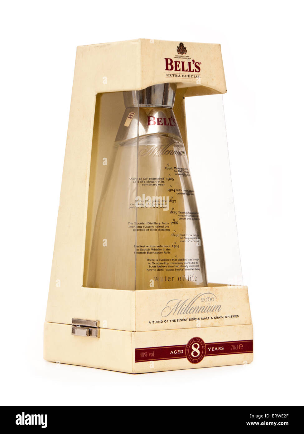 Bell's Extra Special 'Millennium 2000' whisky, aged for 8 years, released to commemorate the new millennium. Stock Photo