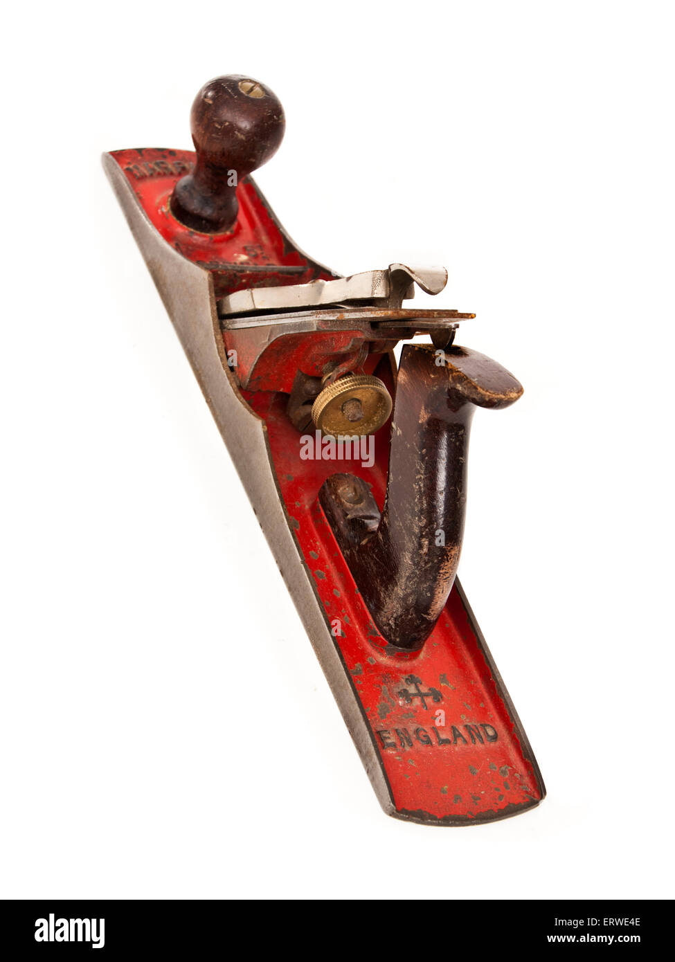 Vintage steel woodworking jack plane (M5 1/2) by Joseph Marples of Sheffield Stock Photo