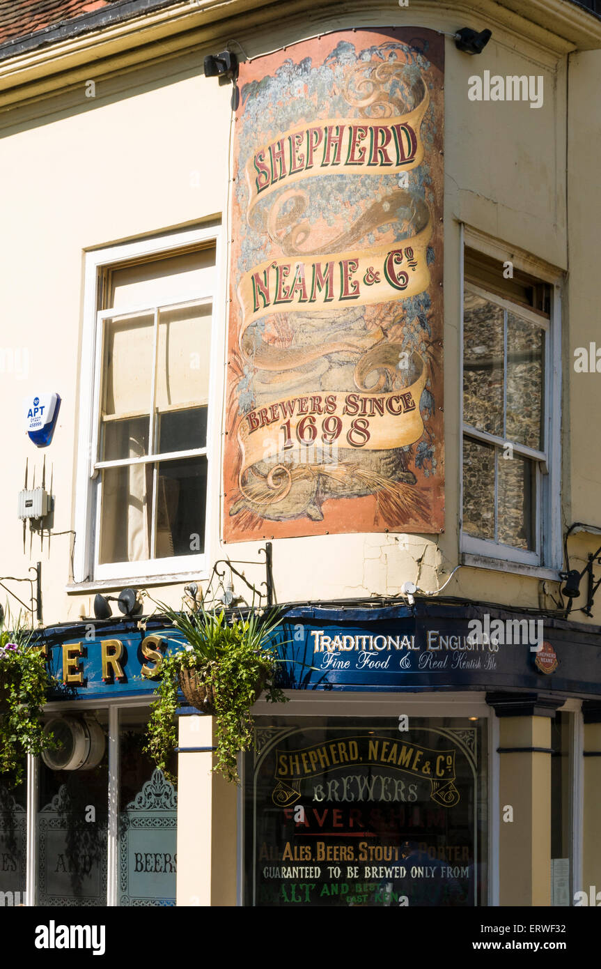 The Cricketers' Public House in Canterbury Kent owned by Shepherd Neame Brewery. Stock Photo