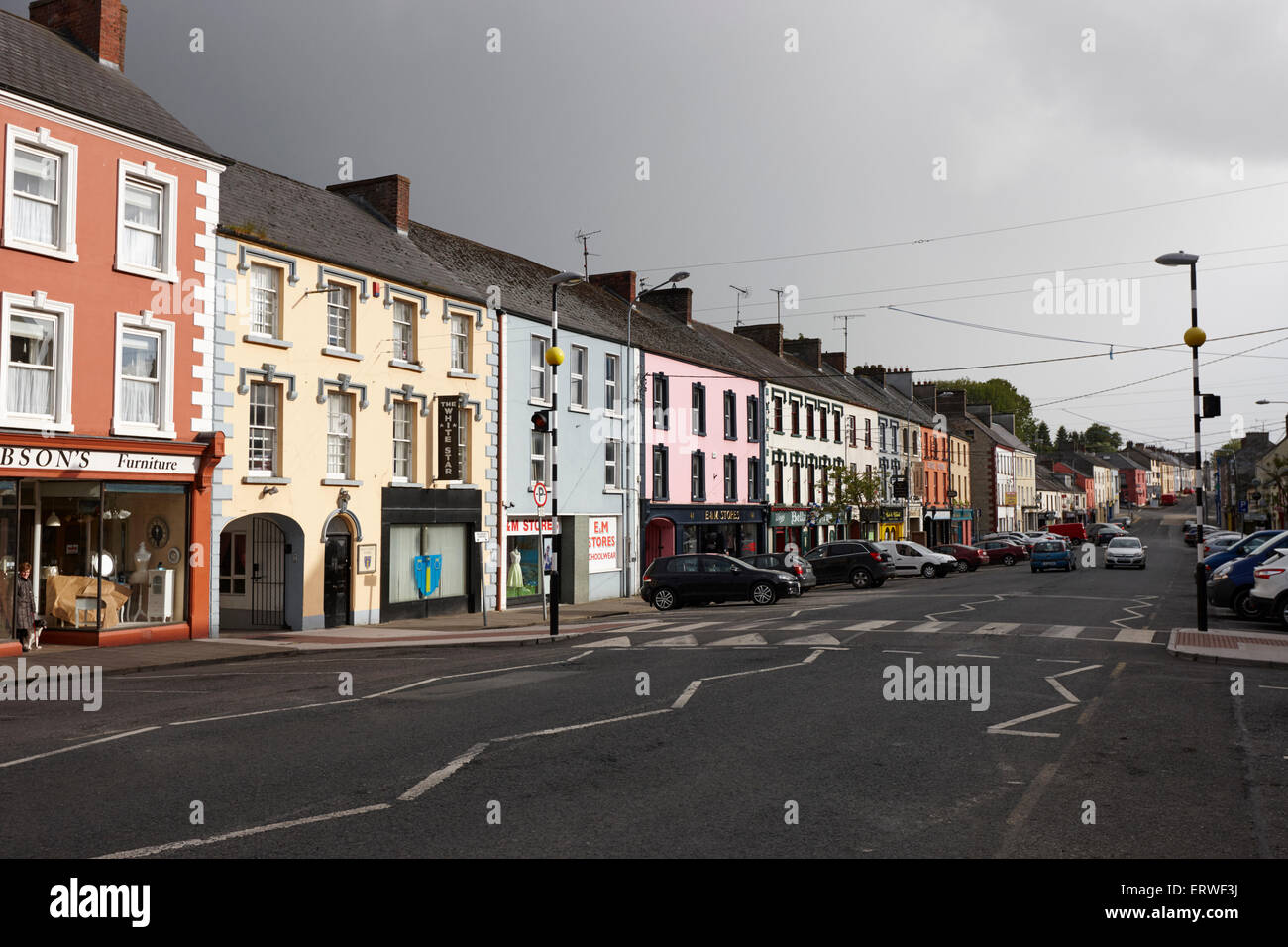 wide market street Cootehill County Cavan Republic of Ireland Stock Photo