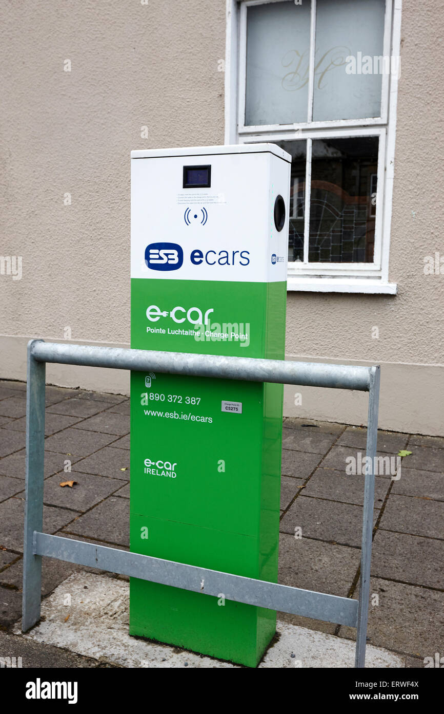 esb ecar electric car charging point Cootehill County Cavan Republic of Ireland Stock Photo