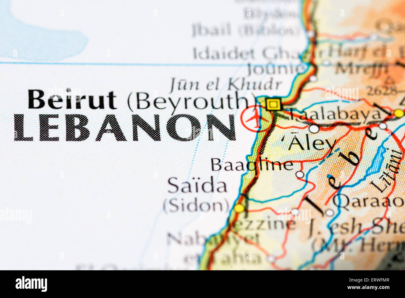 Map of beirut hires stock photography and images Alamy