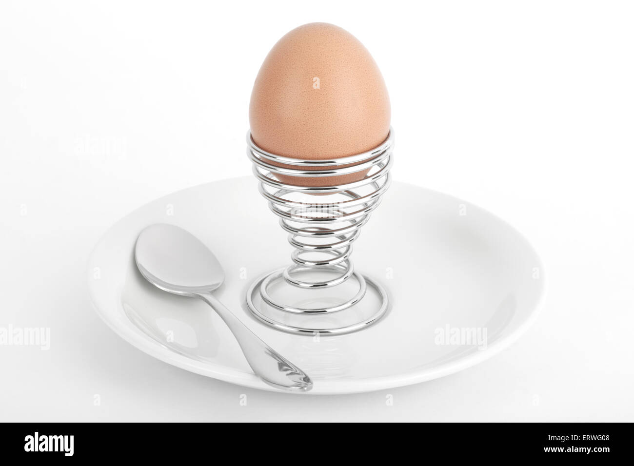Boiled Egg in eggcup Stock Photo