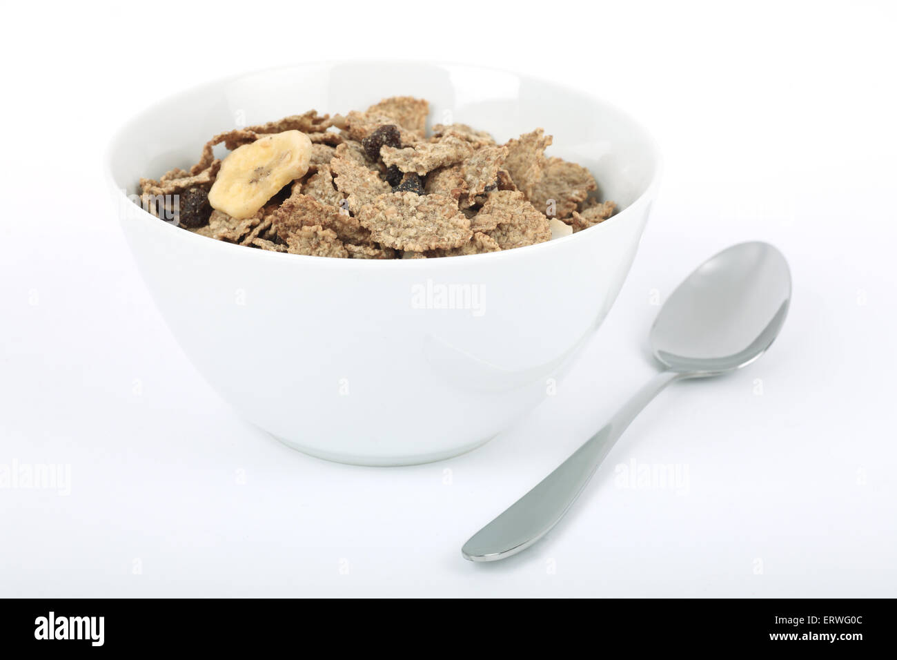 A bowl of fruit and fibre cereal Stock Photo