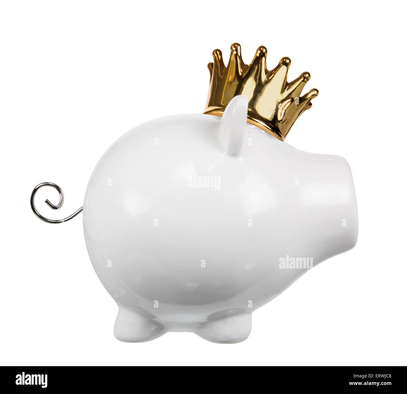 Piggy Bank with Crown Stock Photo Alamy