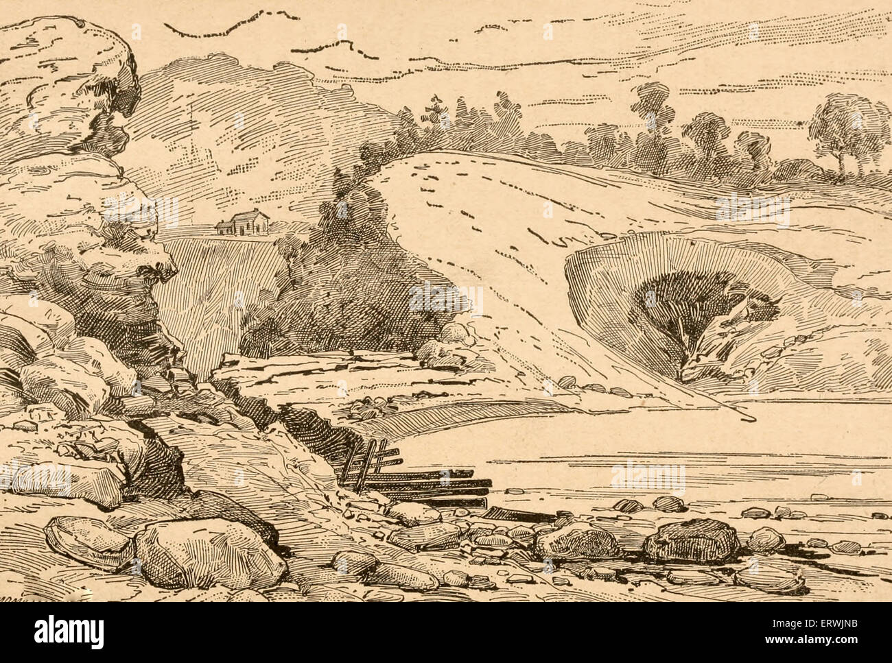 The Broken Dam Johnstown Flood, 1889 Stock Photo Alamy