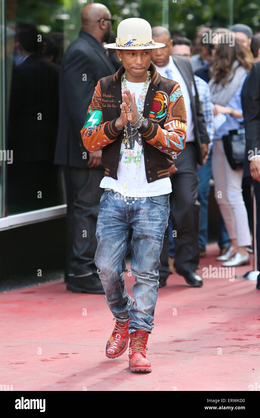 Pharrell Williams is presented with a star on the Hollywood walk of fame.  Featuring: Pharrell Williams Where: Los Angeles, California, United States  When: 04 Dec 2014 Credit: Michael Wright/WENN.com Stock Photo -