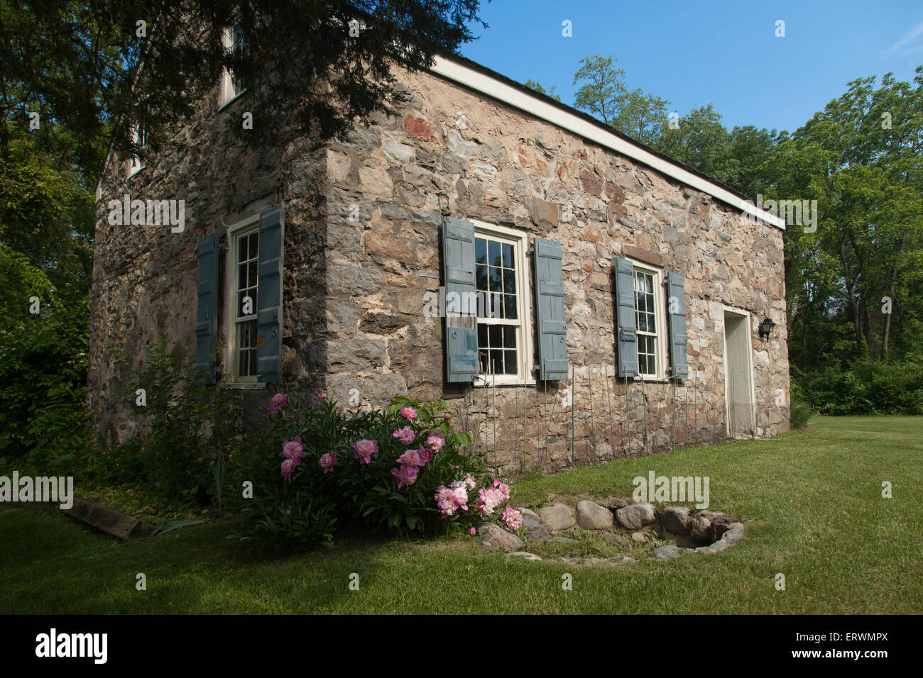 The Nelden-Roberts Stonehouse is a rustic stone house built in the early 1800’s. It is named for George Nelden, who settled in Montague in 1820. Stock Photo