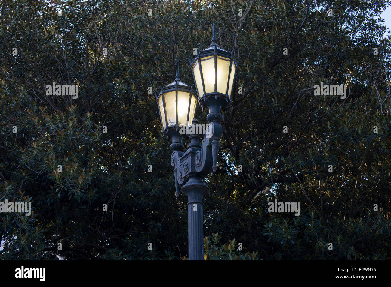 Decorative old street lamp stock image. Image of outdoor - 33632425