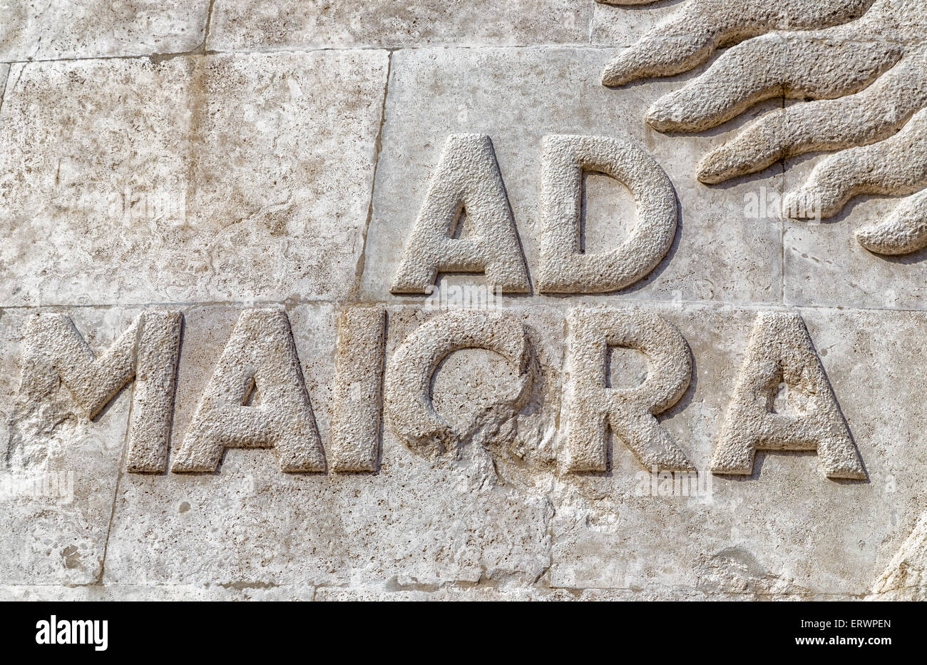 the-latin-sentence-ad-maiora-set-in-stone-in-capital-letters-means-literally-to-greater