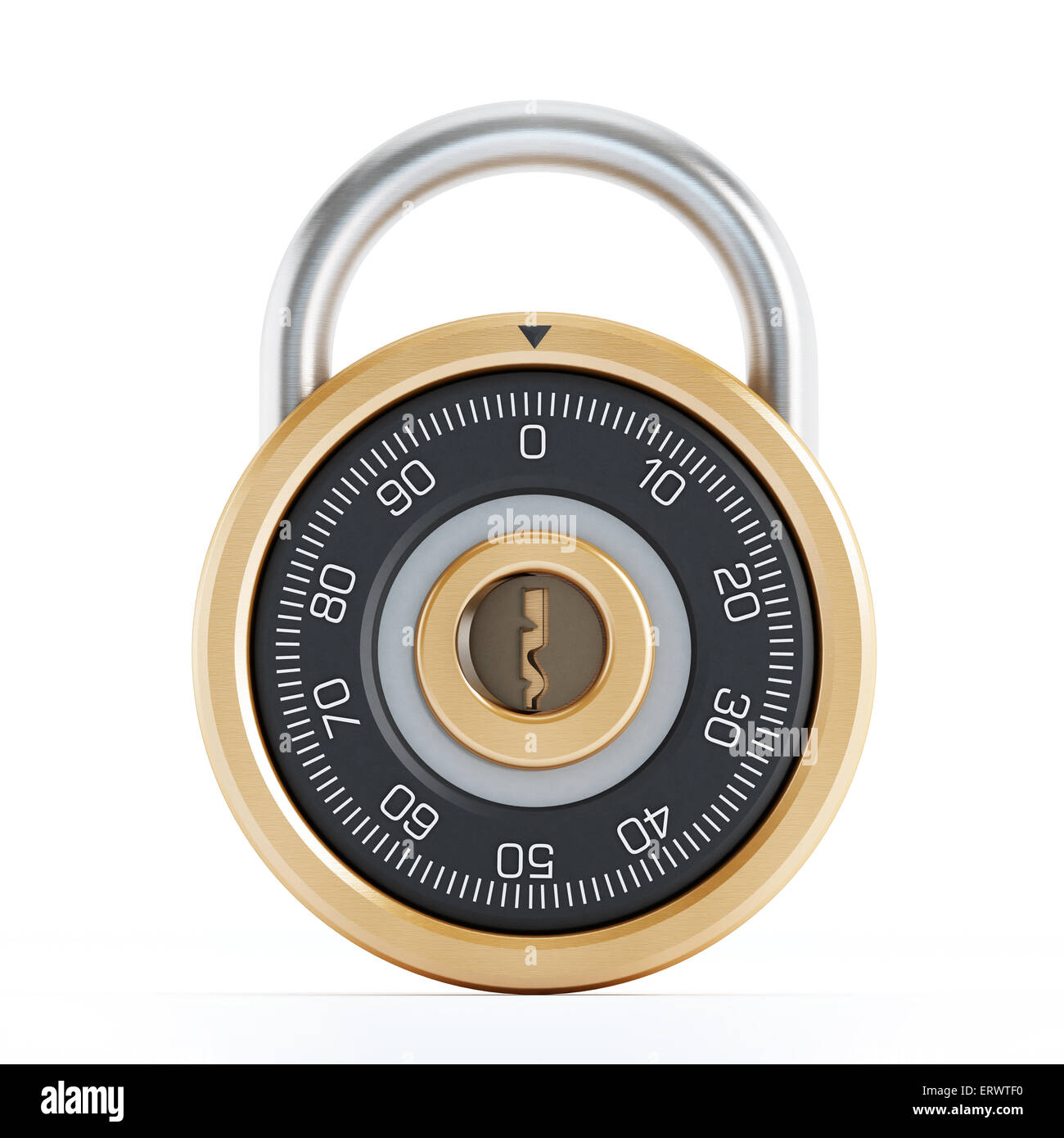 Safe combination lock isolated on white background Stock Photo