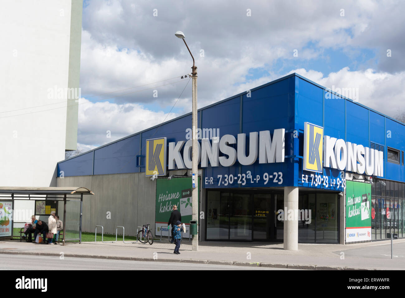 Ujula Konsum grocery store in Tartu Estonia Stock Photo