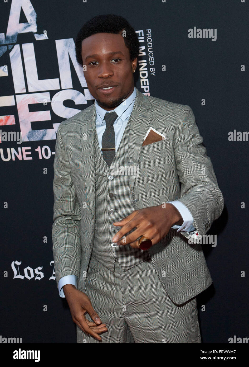 Los Angeles, California, USA. 8th June, 2015. Shameik Moore attends Los Angeles Premiere Of ''Dope'' at The Los Angeles Film Festival on June 8th, 2015 at Regal Cinemas L.A. Live, Los Angeles, California USA. Credit:  TLeopold/Globe Photos/ZUMA Wire/Alamy Live News Stock Photo