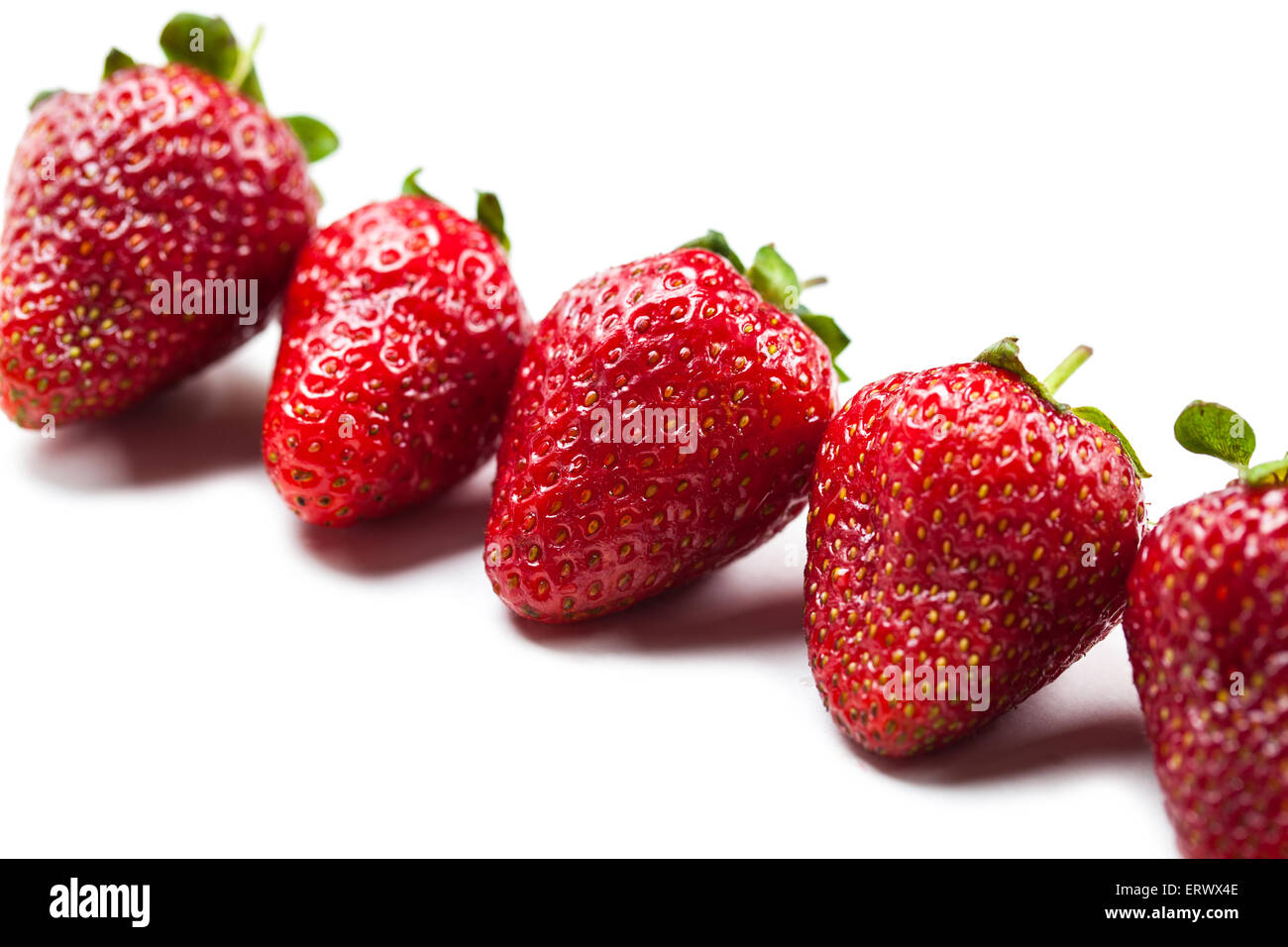 fresh ripe strawberries close-up isolated on a white background Stock ...