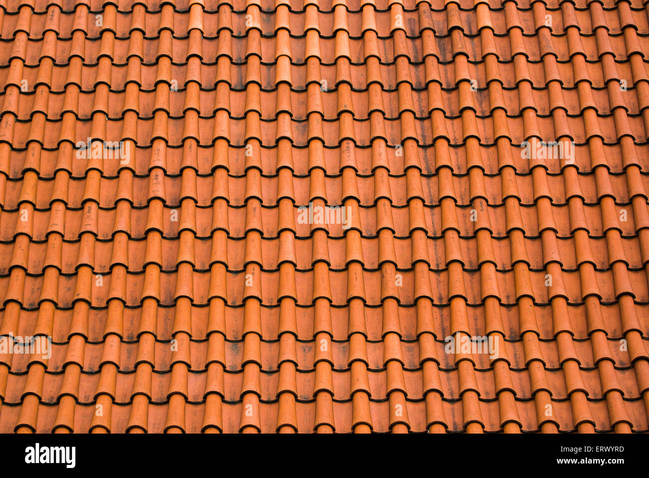 Old Roof Tile Pattern as Construction Industry Background Stock Photo