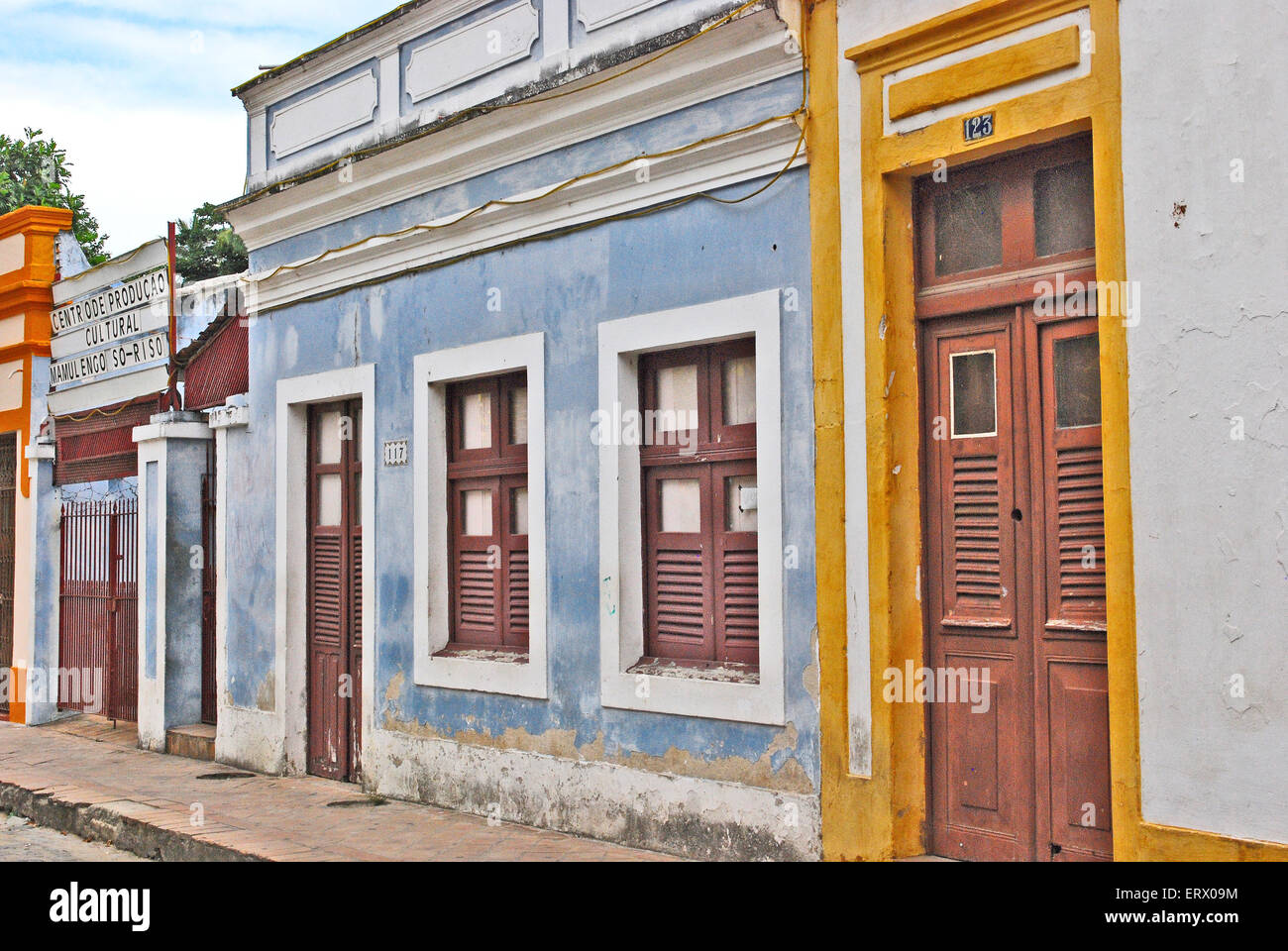 Beautiful colourful houses in Olinda, Recife, Brazil, on September 1st