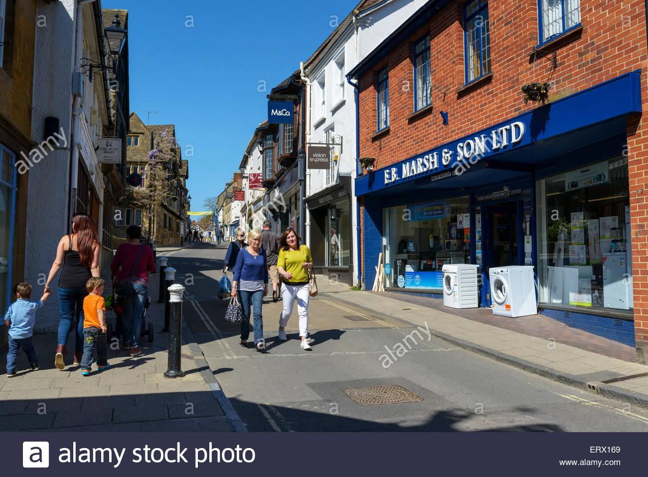 Shops in Cheap Street, Sherborne, Dorset, England UK Stock Photo