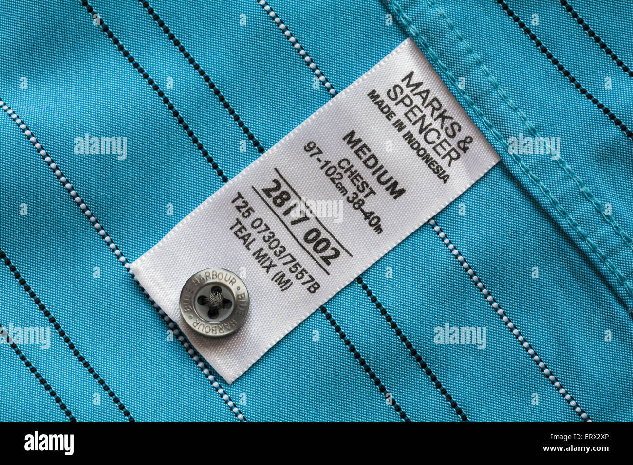 Made in Indonesia - label in Blue Harbour Marks & Spencer mans blue 