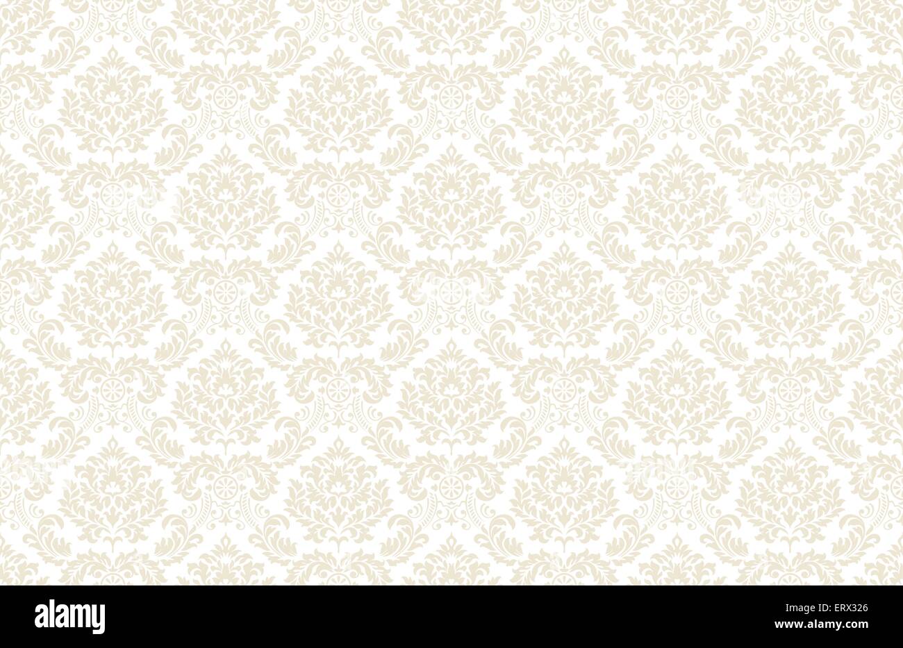 Seamless vintage wallpaper pattern. Vector background Stock Vector