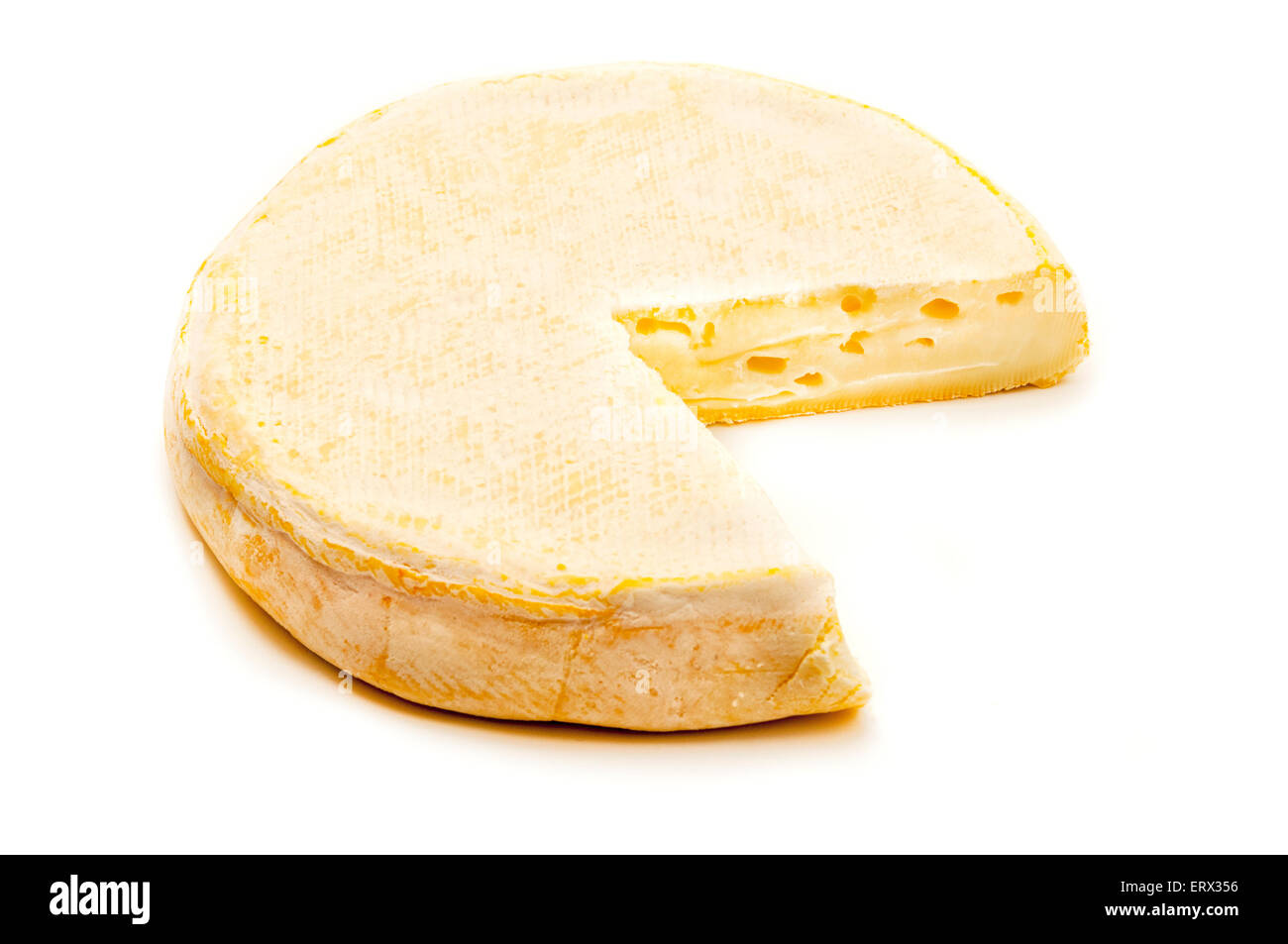 Reblochon cheese on a white background Stock Photo Alamy