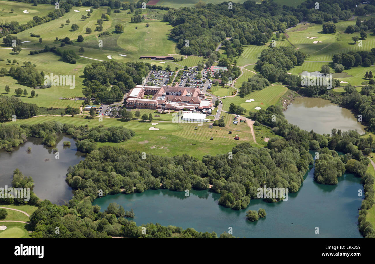 aerial view of the Forest of Arden Marriott Hotel & Country Club at Meriden near Birmingham, UK Stock Photo