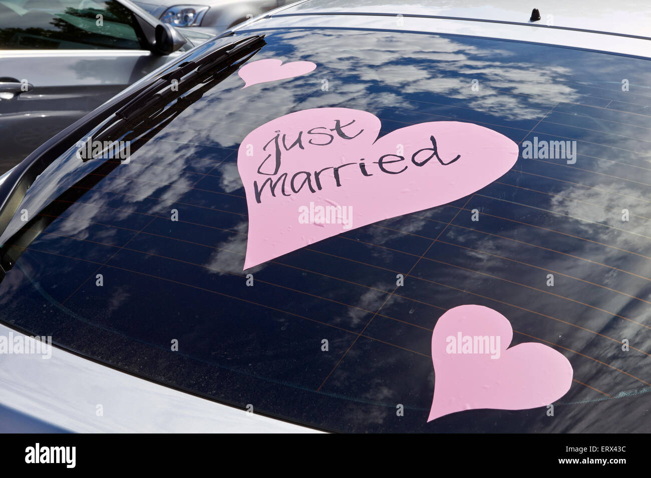 wedding car decoration Finland Stock Photo - Alamy