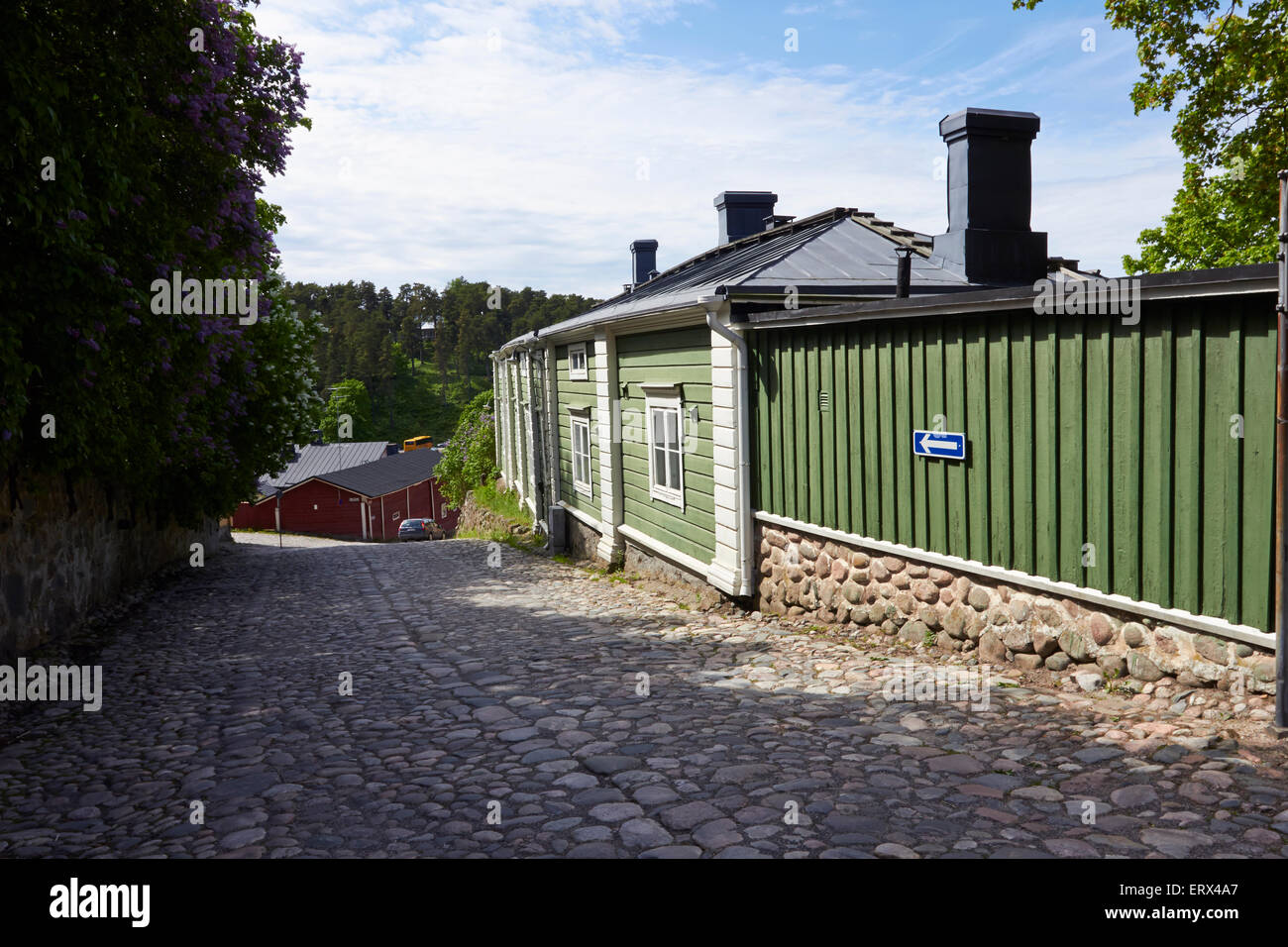 street view, Porvoo Finland Stock Photo