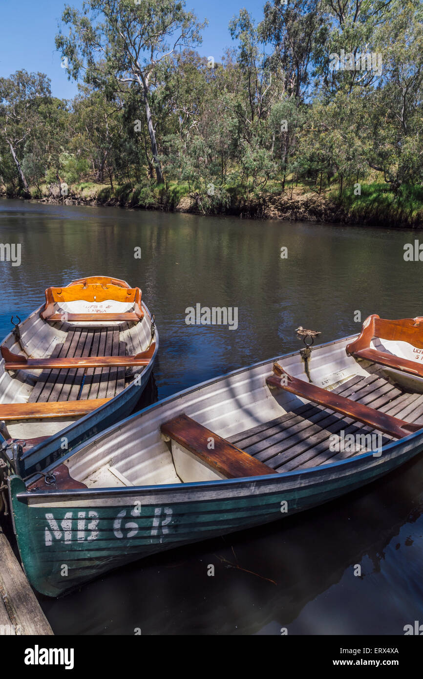 Row boats for hire, Fairfield Boathouse, Fairfield, Melbourne, Victoria