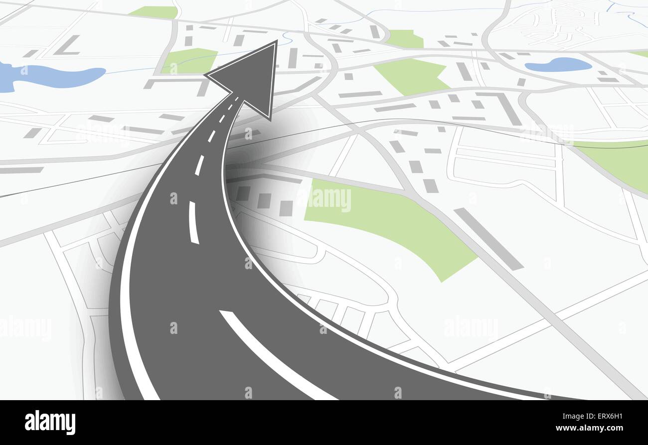 Navigation map vector line Stock Vector Images - Alamy