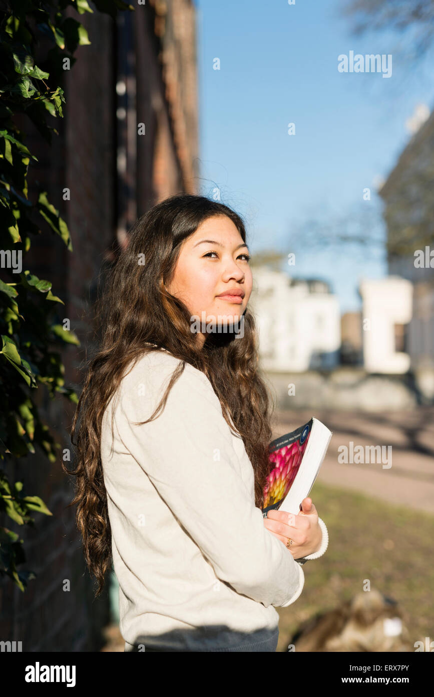 Indian college girl holding books hi-res stock photography and images ...
