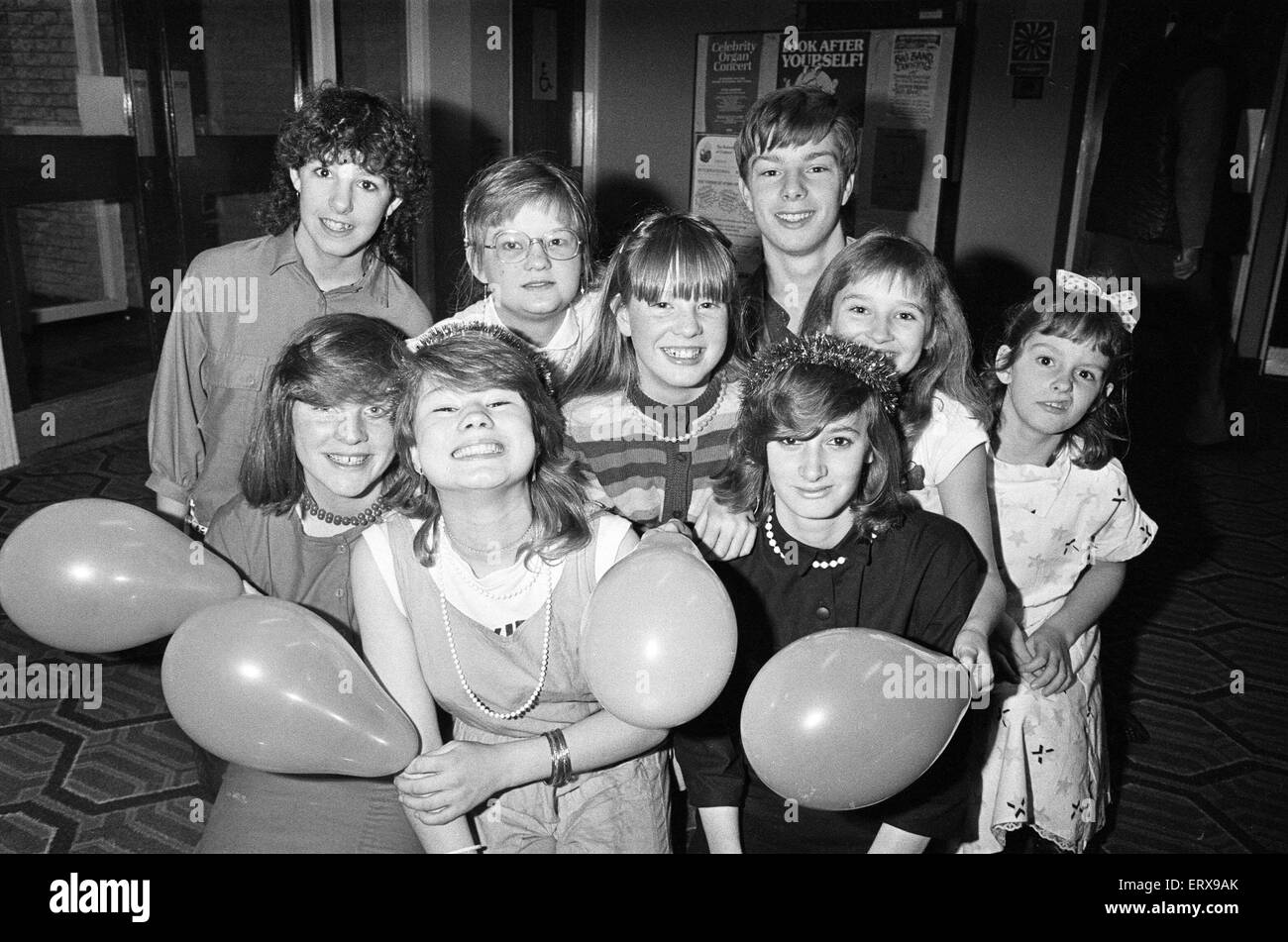 Young Foresters, Independent Order of Foresters Christmas party at Colne Valley Leisure Centre. 9th December 1985. Stock Photo