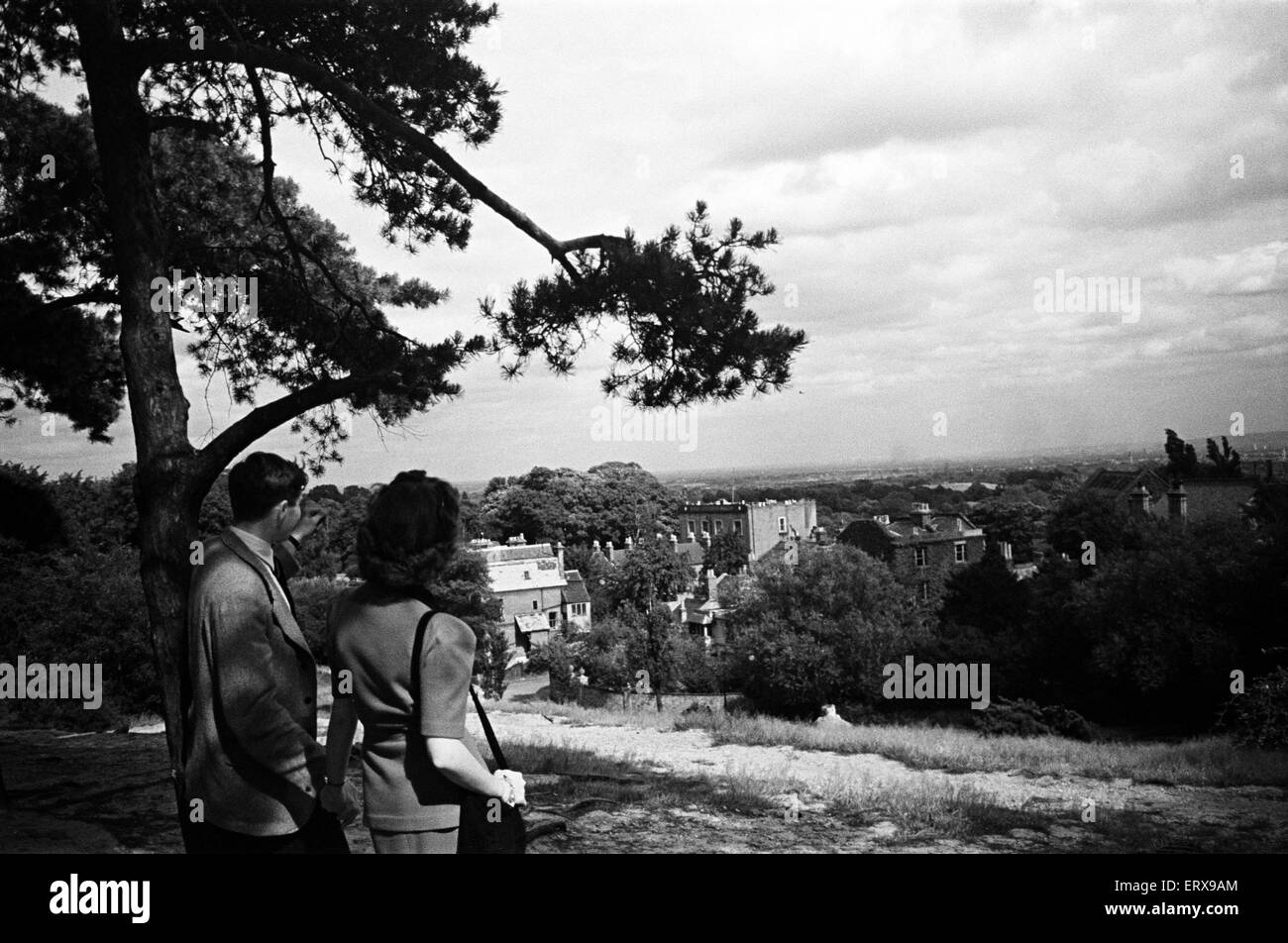 Views from Hampstead Heath, north London. Circa 1947. Stock Photo