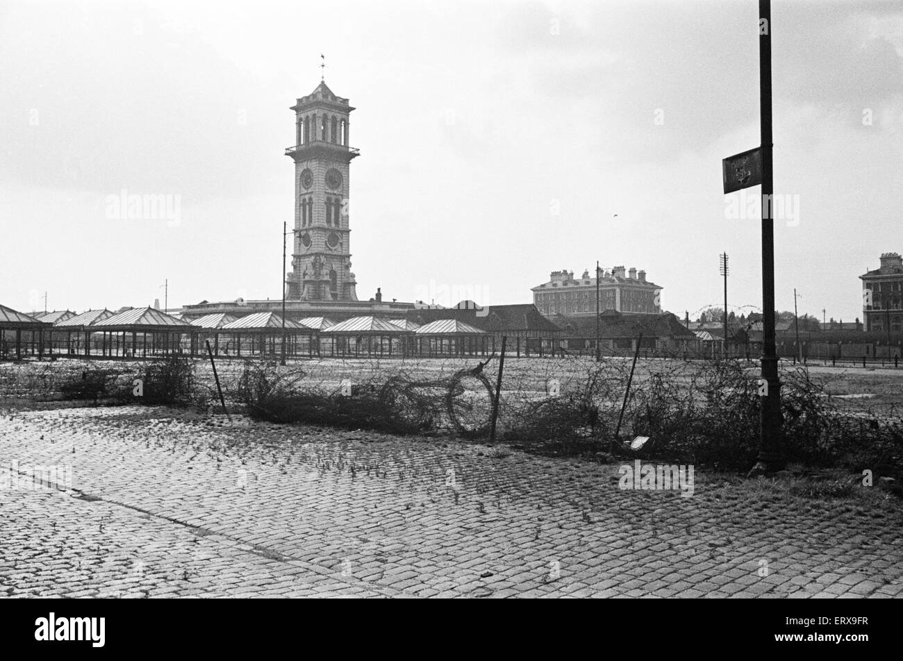 Caledonian Market, just off the Caledonian Road in Islington, London. Built by the City of London Corporation and was opened in June 1855 by Prince Albert. July 1946. Stock Photo