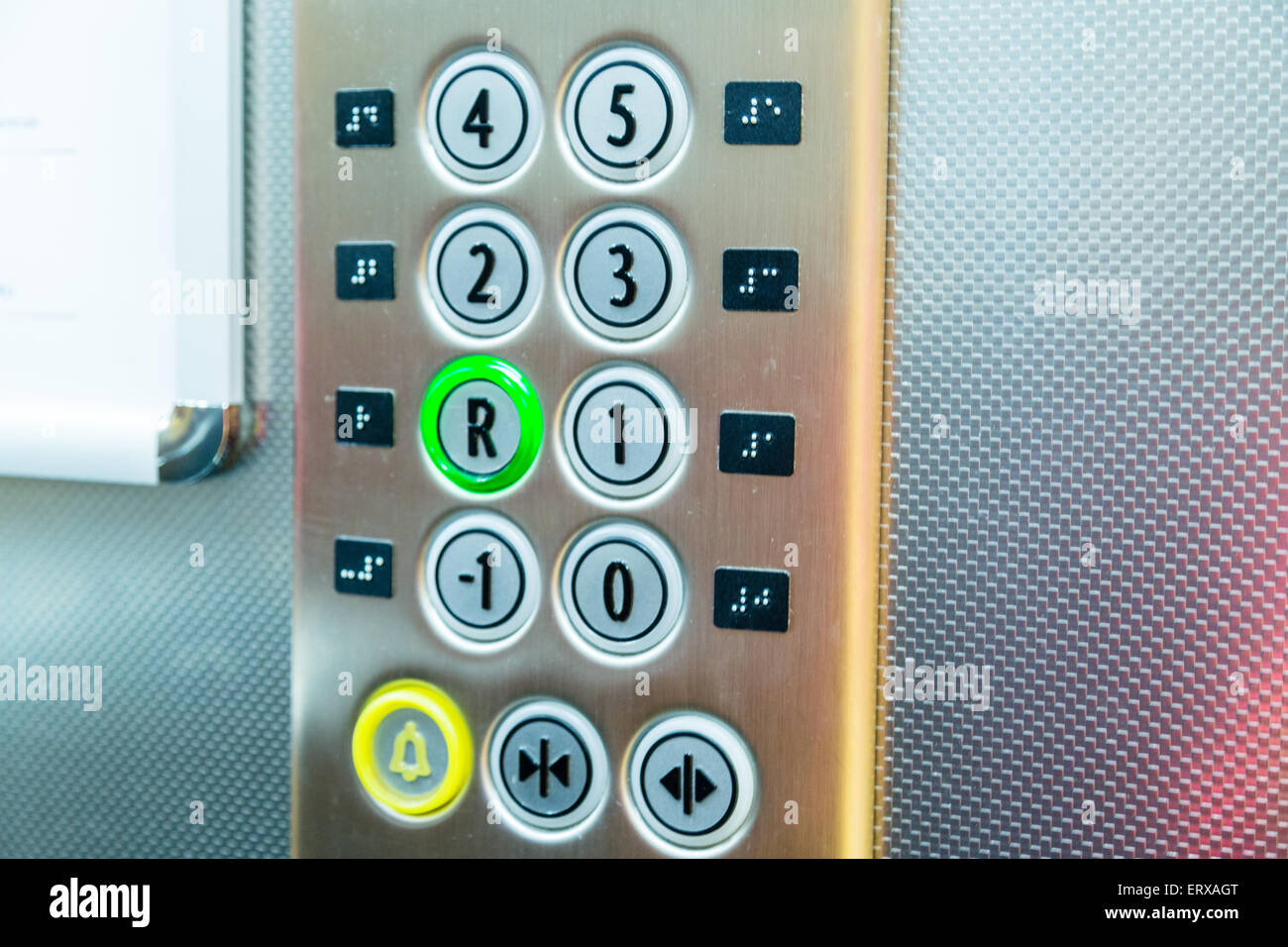 Buttons in an elevator what floor are you Stock Photo Alamy