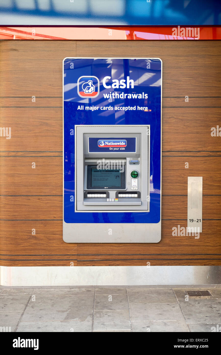 Nationwide bank ATM cash machine Stock Photo