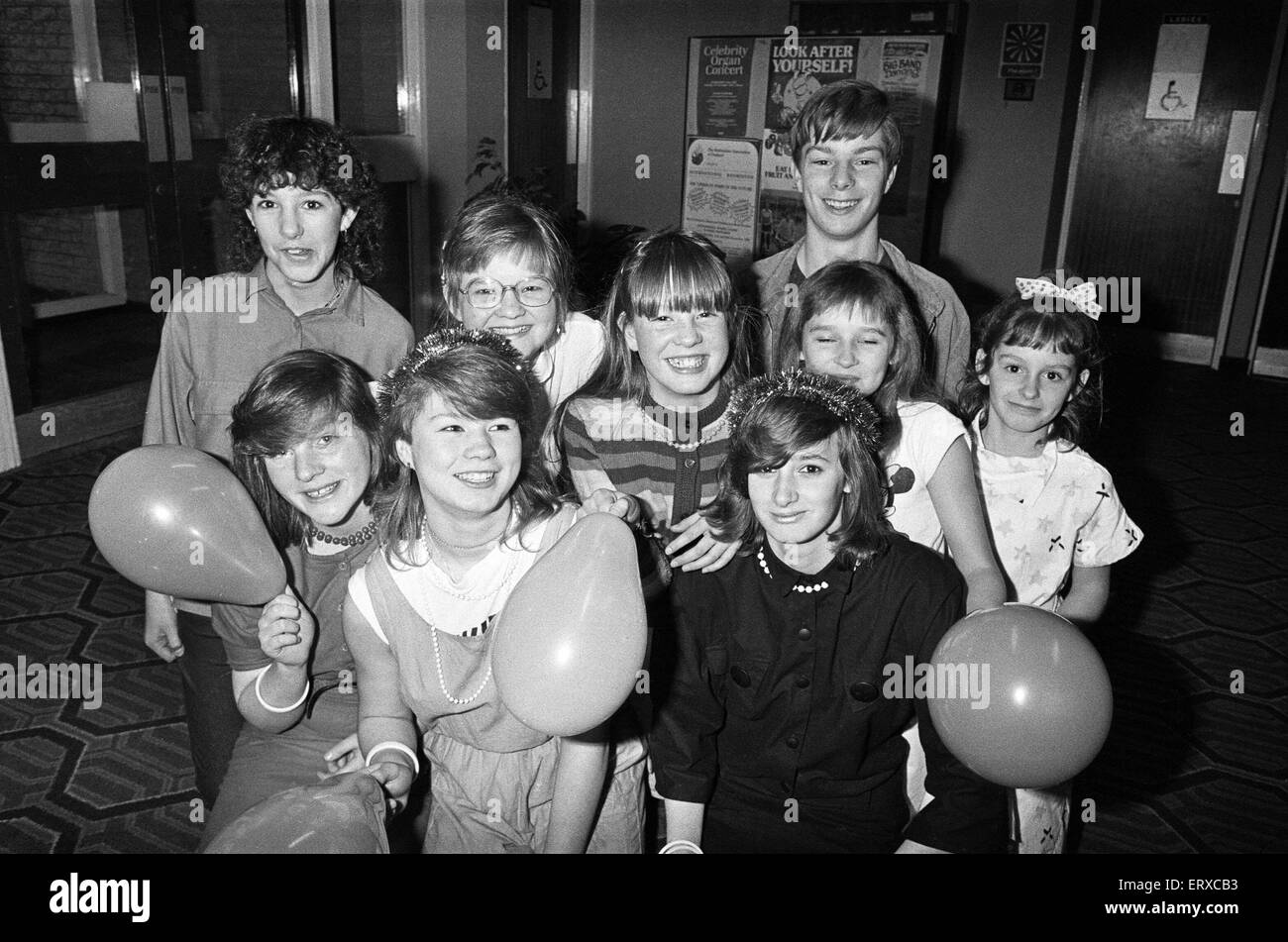 Young Foresters, Independent Order of Foresters Christmas party at Colne Valley Leisure Centre. 9th December 1985. Stock Photo