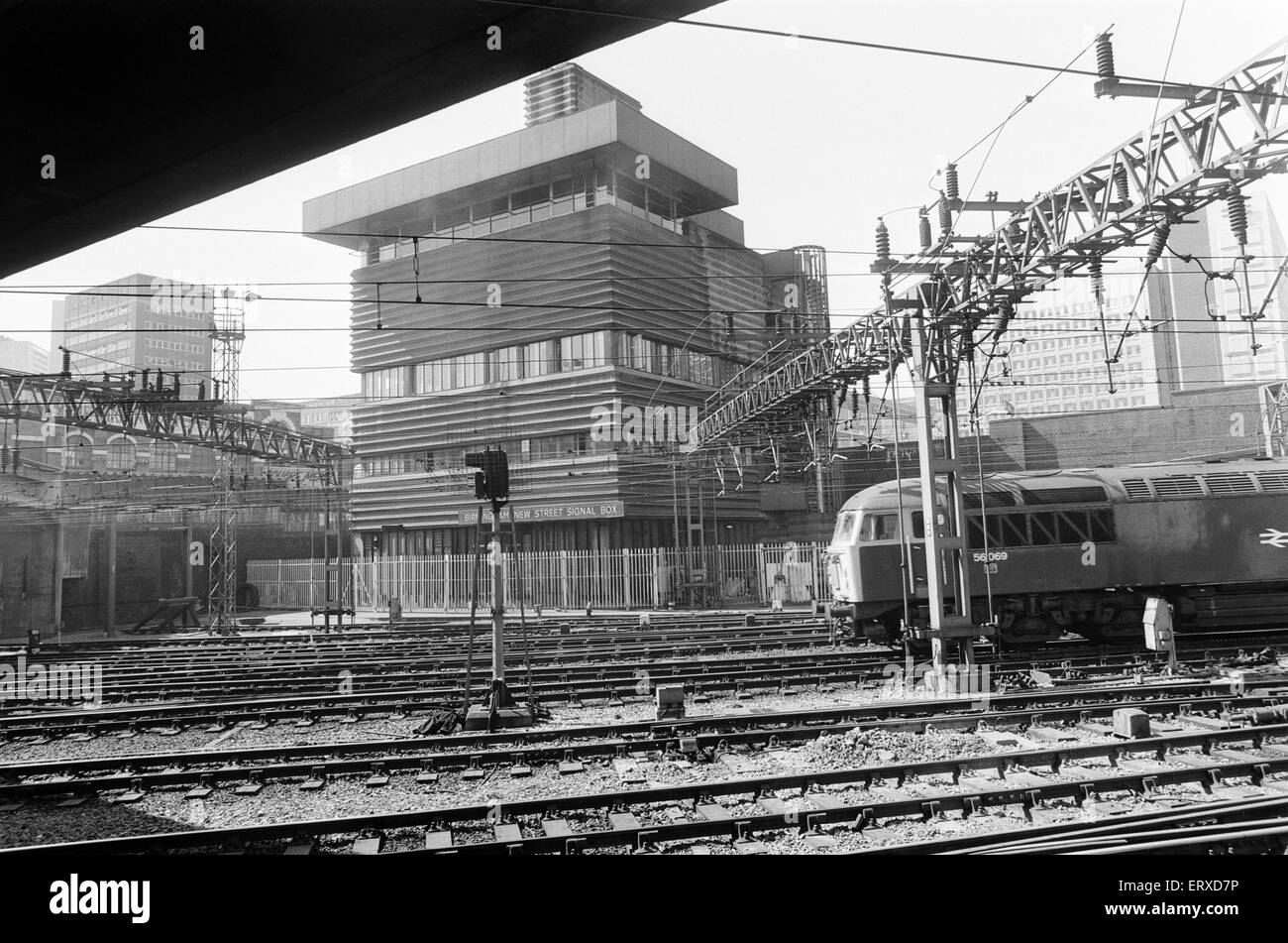 Signal Box, New Street Station, Birmingham, 13th May 1980 Stock Photo