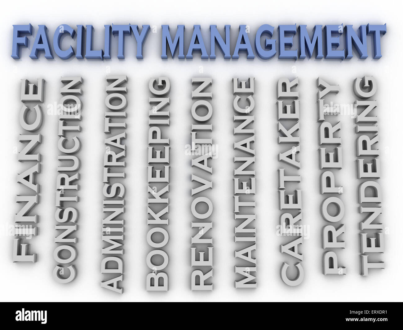 3d image Facility management concept word cloud background Stock Photo