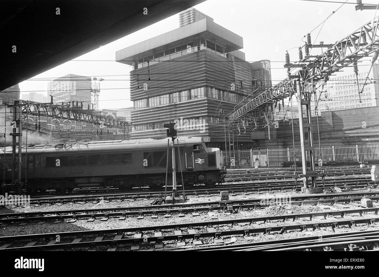 Signal Box, New Street Station, Birmingham, 13th May 1980. Stock Photo