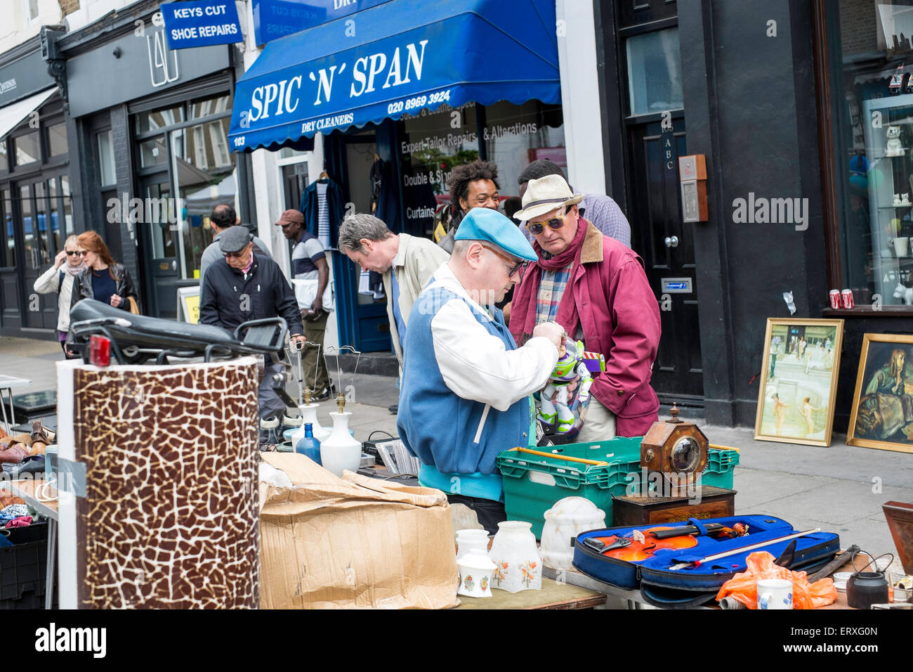 Portobello Road Market, London, United Kingdom Stock Photo