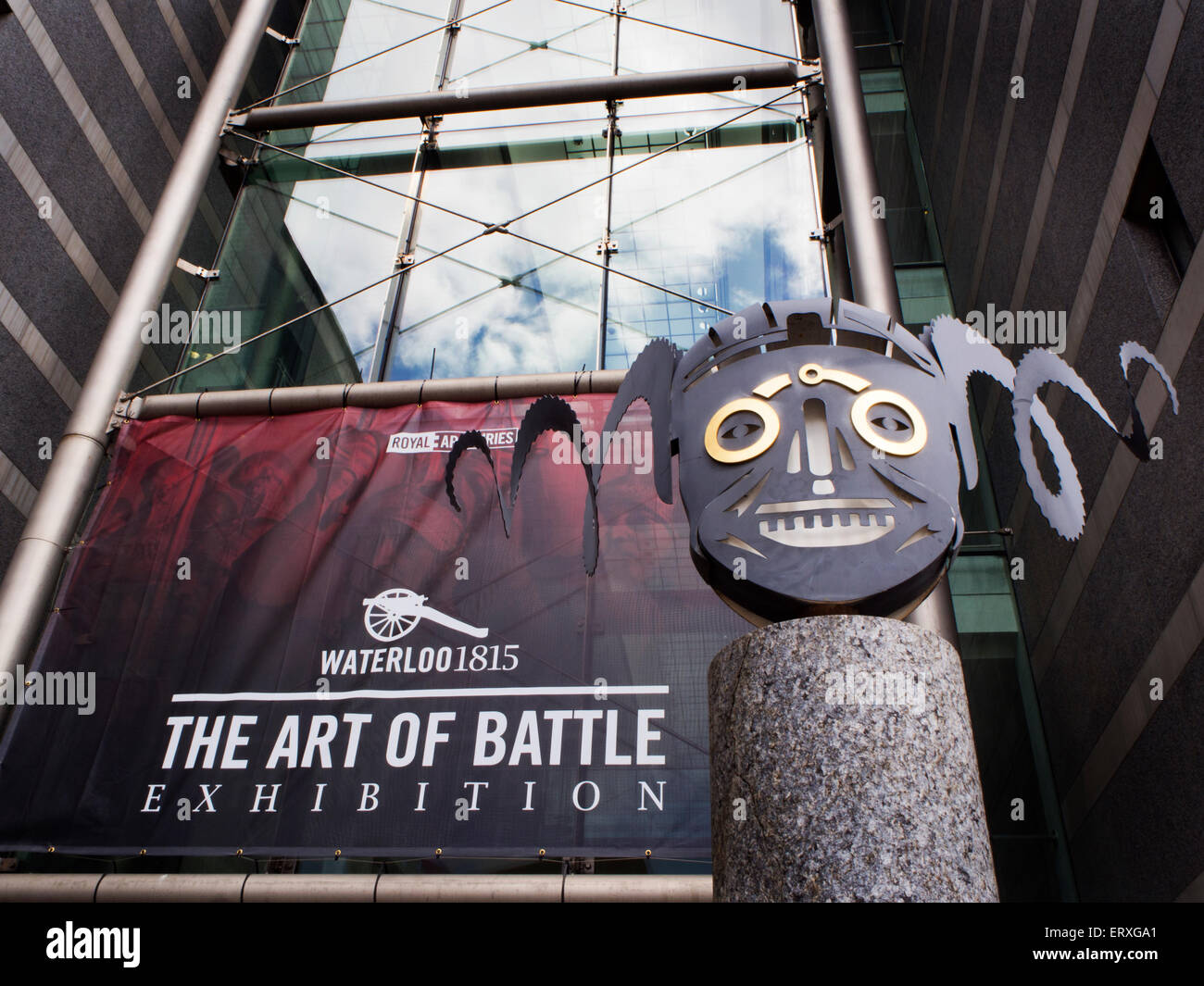Entrance To Royal Armouries Museum With Waterloo 1815 Banner Leeds