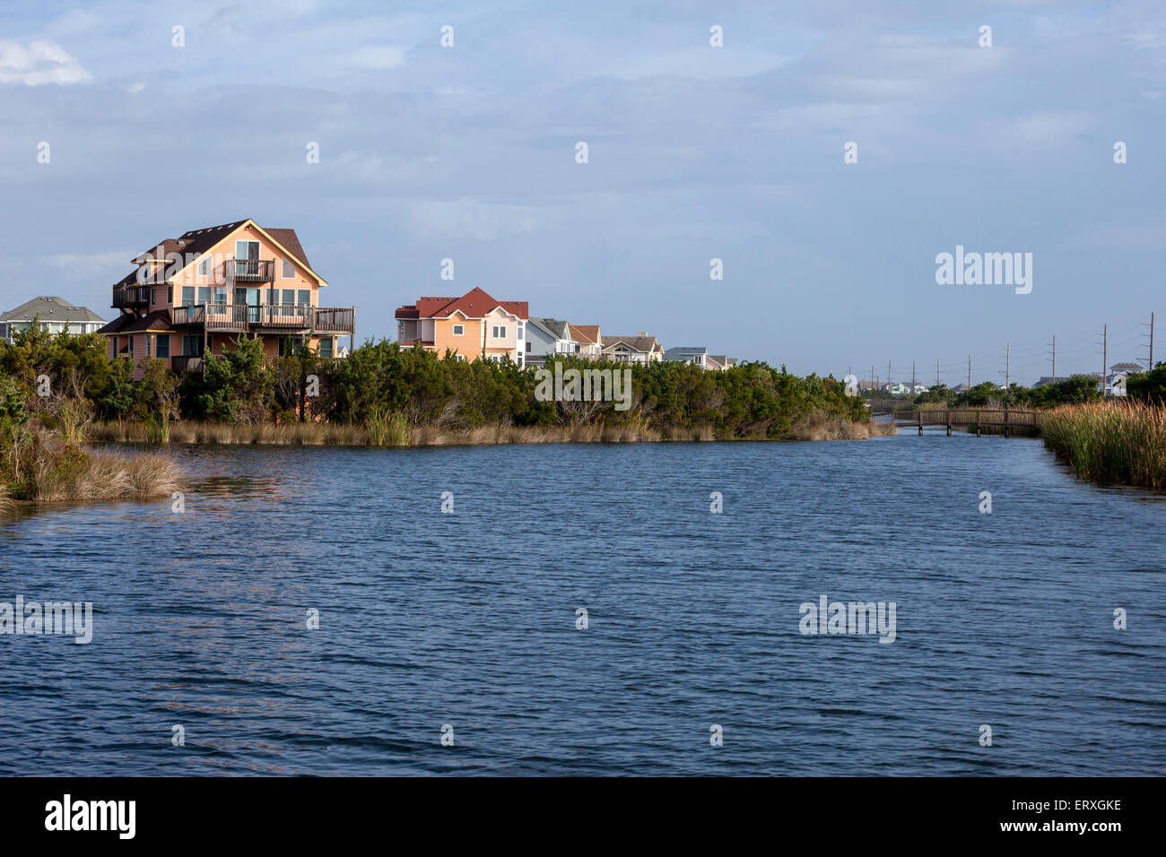 Outer Banks, North Carolina, Avon.  Houses. Stock Photo