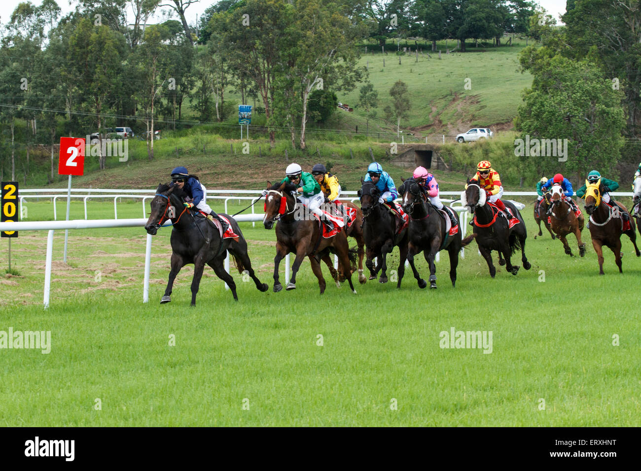 Australia Day races at Kilcoy Stock Photo - Alamy