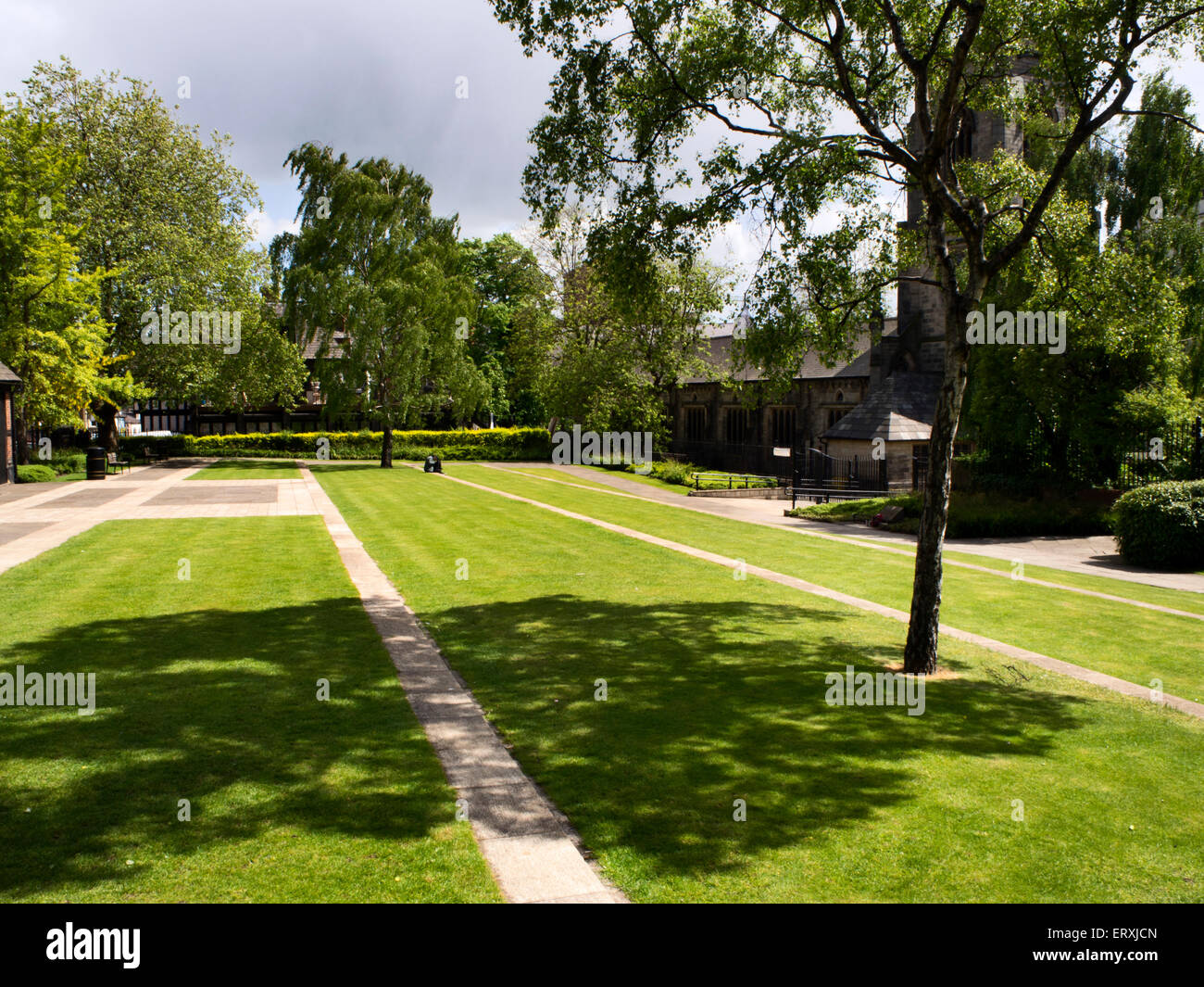 Merrion Street Gardens Green Space in the Centre of Leeds West Yorkshire England Stock Photo