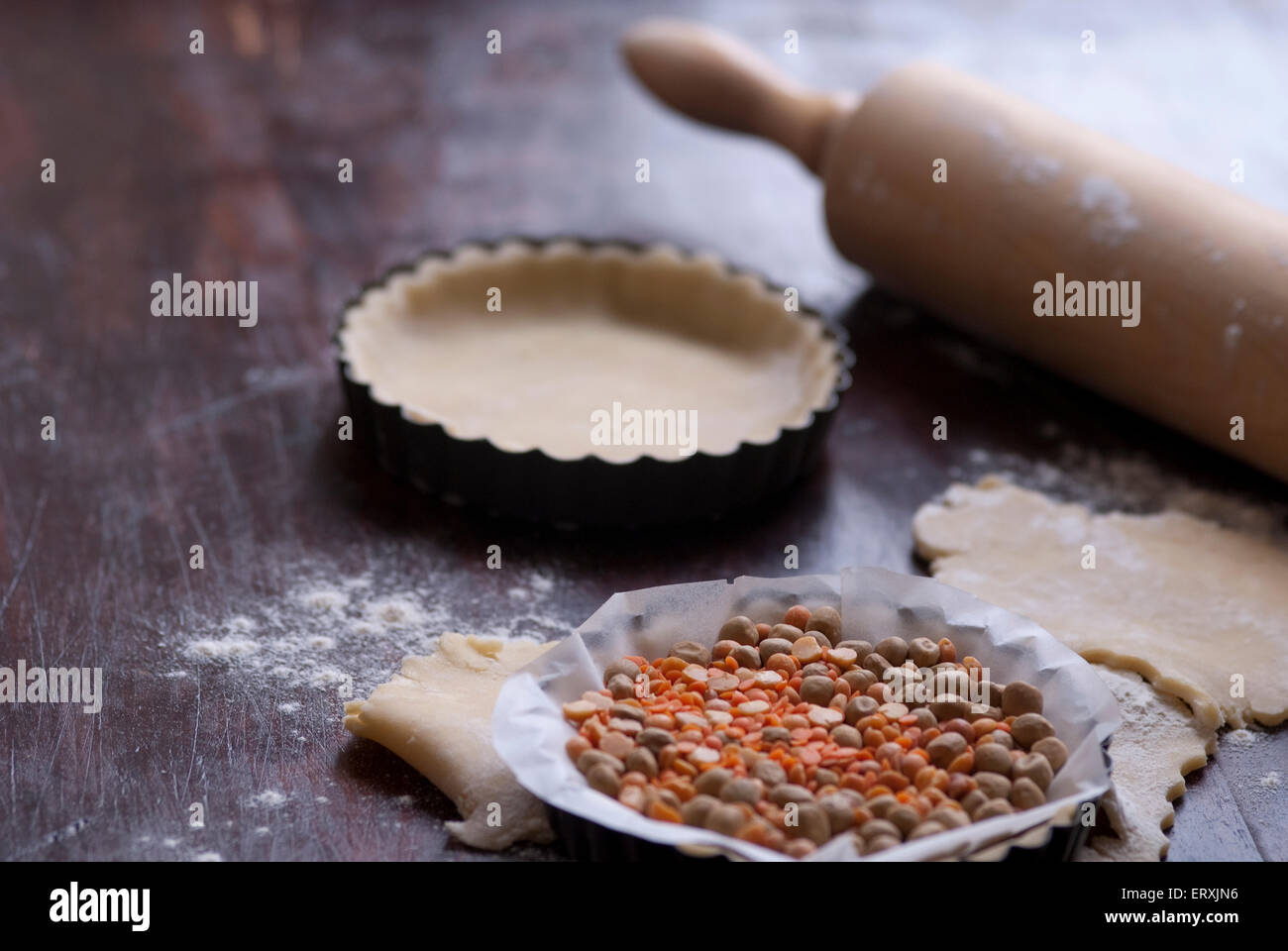 Still life food image of a Pastry and pastry case ready for blind
