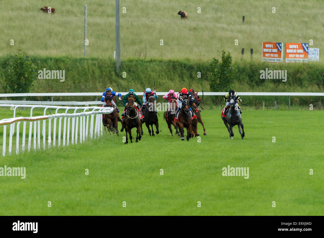 Australia Day races at Kilcoy Stock Photo - Alamy