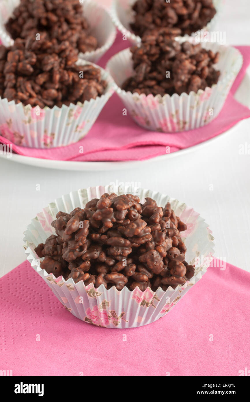 Chocolate cake with puffed rice hires stock photography and images Alamy