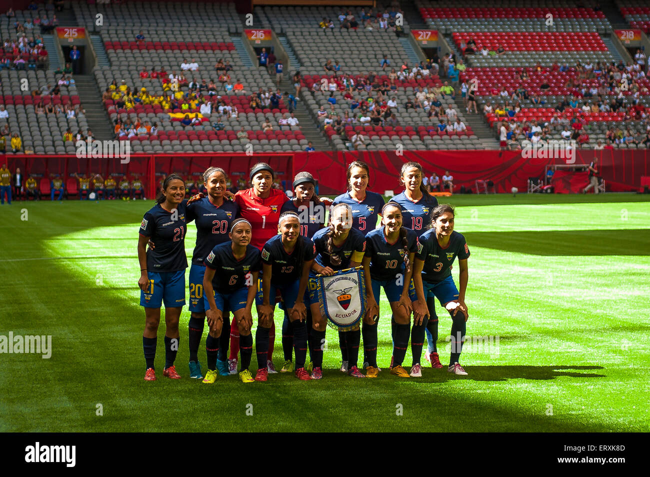 Canada soccer team pose hi-res stock photography and images - Alamy