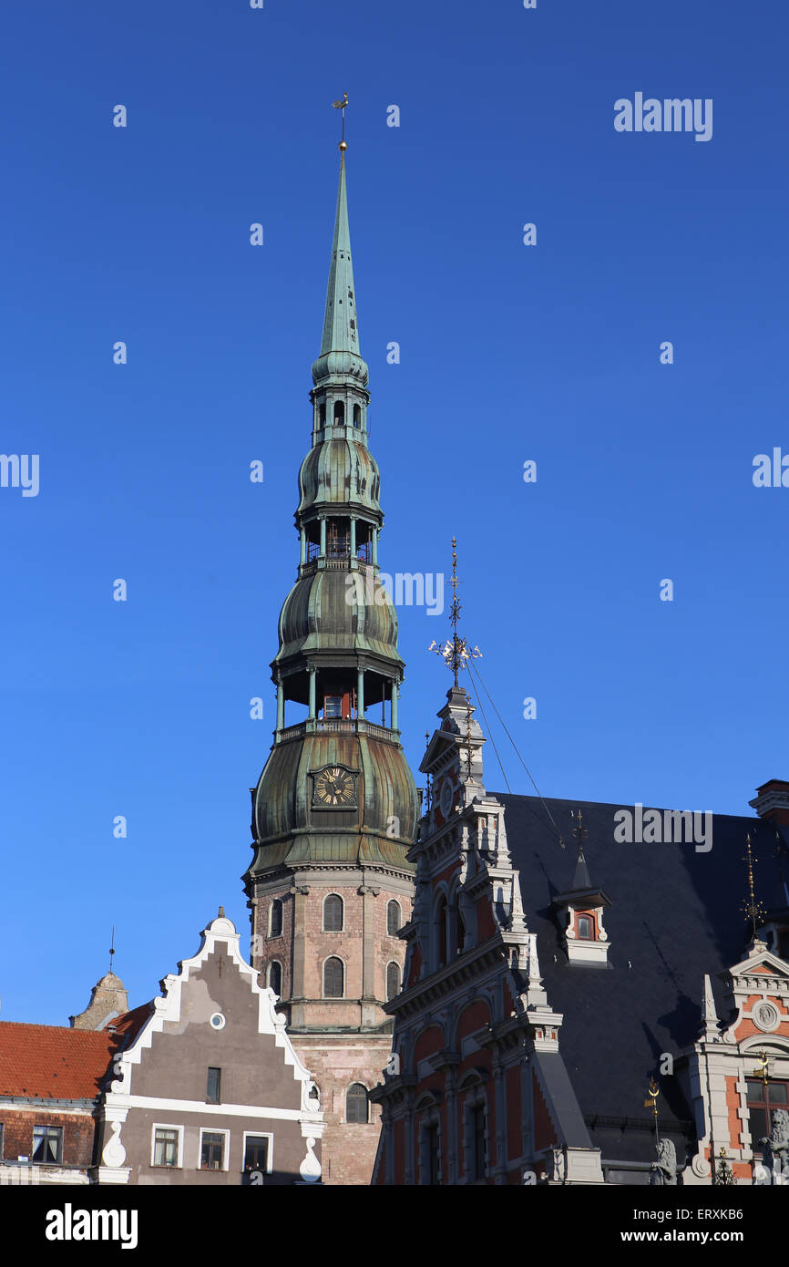 St Peter's church.Riga,Latvia.Europe Stock Photo - Alamy